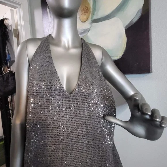 Express Silver Sequins Tank - Picture 6 of 8